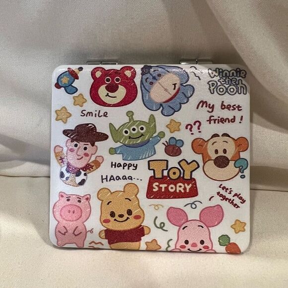 Disney Winnie the Pooh & Toy Story Compact Mirror Pocket Makeup Mirror NWT - Picture 3 of 4